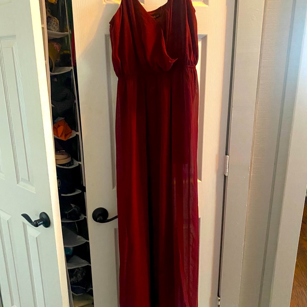 Maroon pants romper